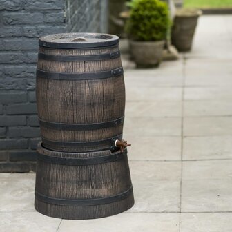 Nature Standaard voor regenton met hout-look 45x28,5 cm bruin 4