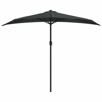 Balkonparasol half met aluminium paal 270x144 cm antraciet 3