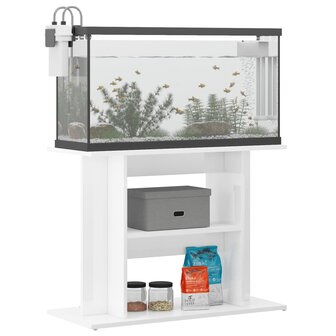 Aquariumstandaard 80x35x60 cm bewerkt hout hoogglans wit 3