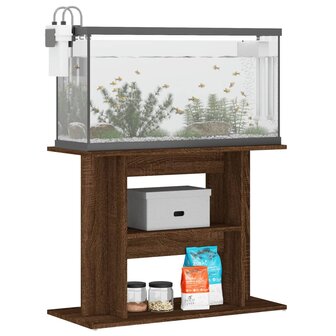 Aquariumstandaard 80x35x60 cm bewerkt hout bruin eikenkleur 3