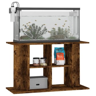 Aquariumstandaard 100x40x60 cm bewerkt hout gerookt eikenkleur 3