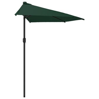 Balkonparasol half met aluminium paal 300x155 cm groen 4