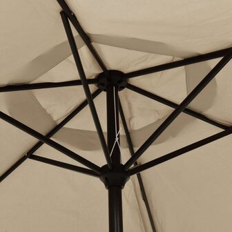 Parasol 200x224 cm aluminium taupe 5