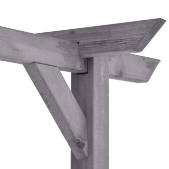 Pergola 400x40x205 cm ge&iuml;mpregneerd grenenhout grijs 4