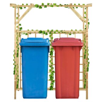 Pergola voor 2 containers ge&iuml;mpregneerd grenenhout 1