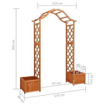 Pergola met plantenbak massief vurenhout 5