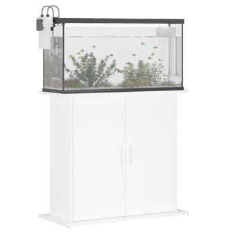 Aquariumstandaard 81x36x73 cm bewerkt hout hoogglans wit 3