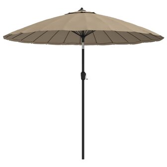 Parasol met aluminium paal 270 cm taupe 2