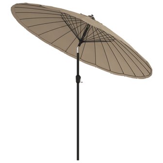 Parasol met aluminium paal 270 cm taupe 3