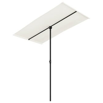 Parasol met aluminium paal 180x110 cm zandwit 2