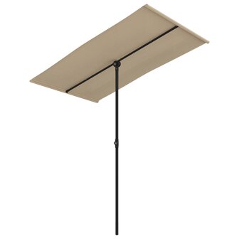 Parasol met aluminium paal 180x110 cm taupe 2