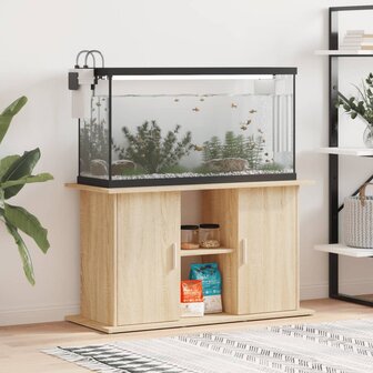 Aquariumstandaard 101x41x58 cm bewerkt hout sonoma eikenkleurig 1