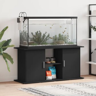 Aquariumstandaard 121x41x58 cm bewerkt hout zwart 1