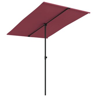 Parasol met aluminium paal 2x1,5 m bordeauxrood 2