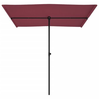 Parasol met aluminium paal 2x1,5 m bordeauxrood 4