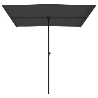 Parasol met aluminium paal 2x1,5 m zwart 4