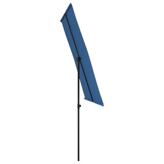 Parasol met aluminium paal 2x1,5 m azuurblauw 5