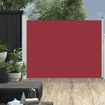 Tuinscherm uittrekbaar 140x500 cm rood 1