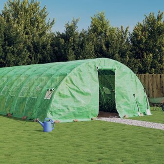 Tuinkas met stalen frame 90 m&sup2; 18x5x2,3 m groen 1