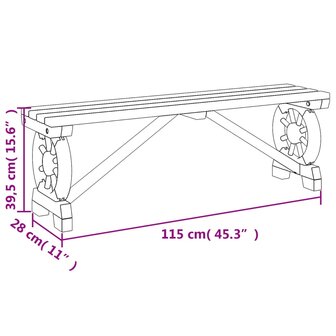 Tuinbank 115 cm massief vurenhout 9