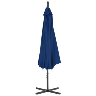 Zweefparasol met stalen paal 300 cm azuurblauw 3