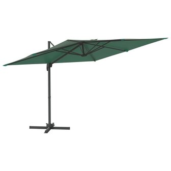 Zweefparasol met aluminium paal 400x300 cm groen 2