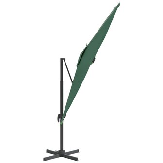 Zweefparasol met aluminium paal 400x300 cm groen 4