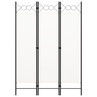 Kamerscherm met 3 panelen 120x180 cm wit 2