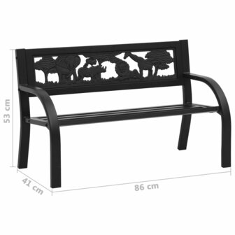 Kindertuinbank 86 cm staal 6