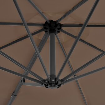 Zweefparasol met aluminium paal 300 cm taupe 5