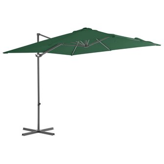 Zweefparasol met stalen paal 250x250 cm groen 1