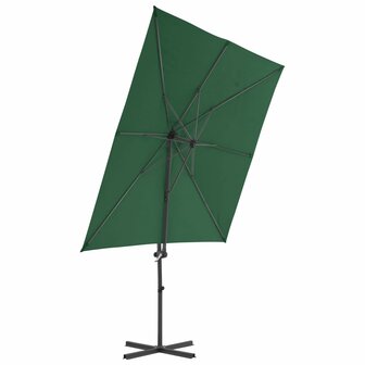 Zweefparasol met stalen paal 250x250 cm groen 3