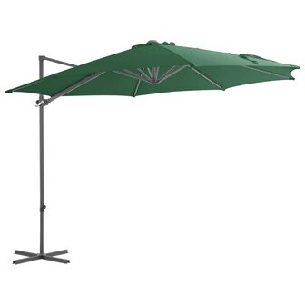 Zweefparasol met stalen paal 300 cm groen 1