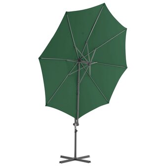 Zweefparasol met stalen paal 300 cm groen 3