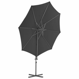 Zweefparasol met stalen paal 300 cm antraciet 3