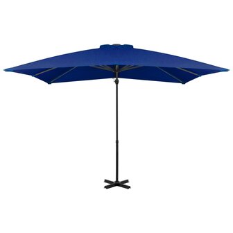 Zweefparasol met aluminium paal 250x250 cm azuurblauw 2