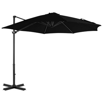 Zweefparasol met aluminium paal 300 cm zwart 1