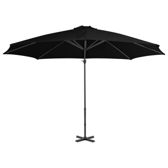 Zweefparasol met aluminium paal 300 cm zwart 2