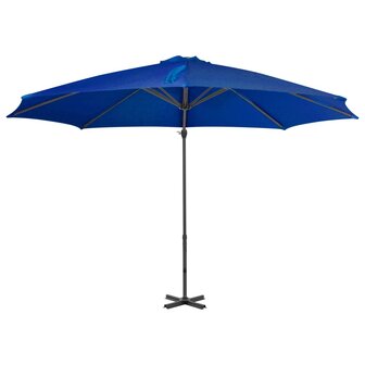 Zweefparasol met aluminium paal 300 cm azuurblauw 2