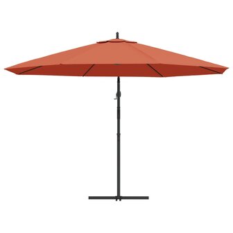 Zweefparasol met aluminium paal 350 cm terracottakleurig 5