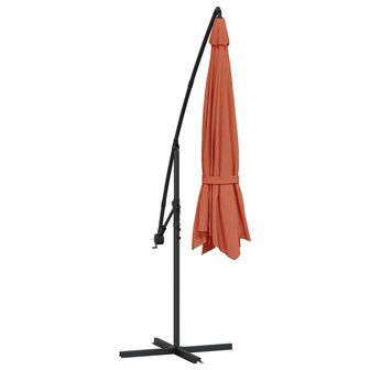 Zweefparasol met aluminium paal 350 cm terracottakleurig 6