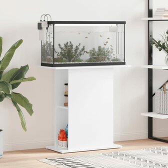 Aquariumstandaard 75x36x72,5 cm bewerkt hout hoogglans wit 1