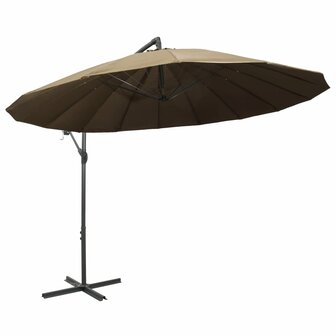 Zweefparasol met aluminium paal 3 m taupe 2