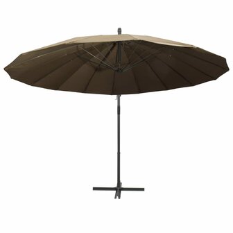 Zweefparasol met aluminium paal 3 m taupe 3