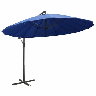 Zweefparasol met aluminium paal 3 m blauw 2