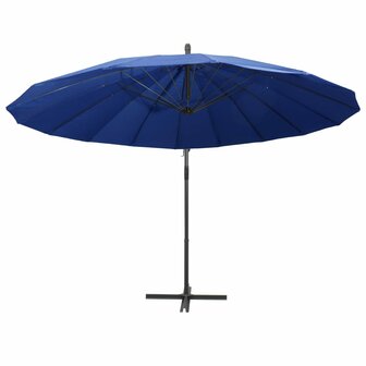 Zweefparasol met aluminium paal 3 m blauw 3