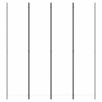 Kamerscherm met 4 panelen 200x220 cm stof wit 3