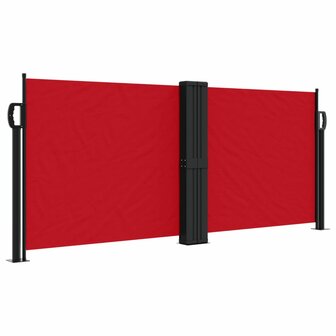 Windscherm uittrekbaar 100x600 cm rood 2