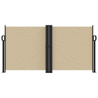 Windscherm uittrekbaar 120x600 cm beige 3