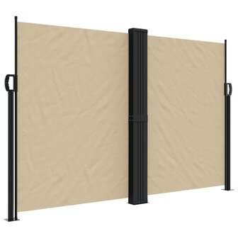 Windscherm uittrekbaar 160x600 cm beige 2